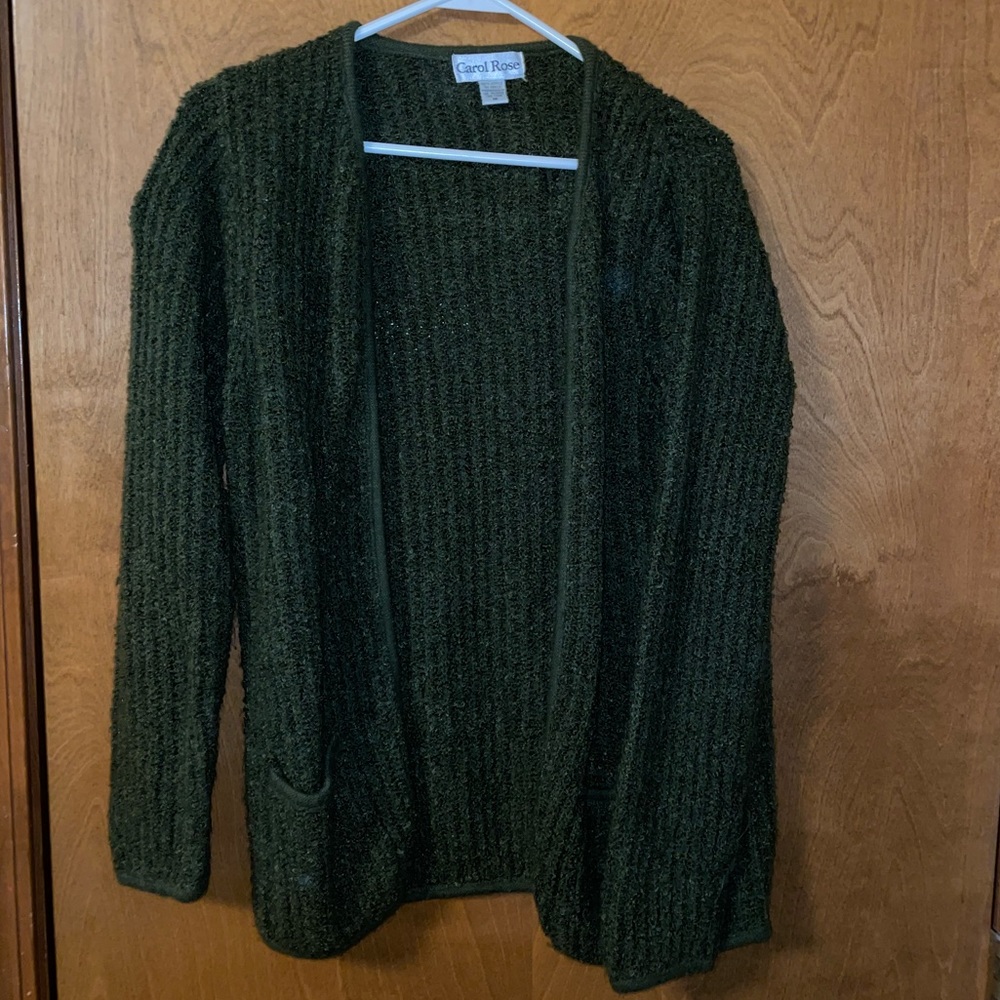 Carol rose forest green cardigan. Size M.